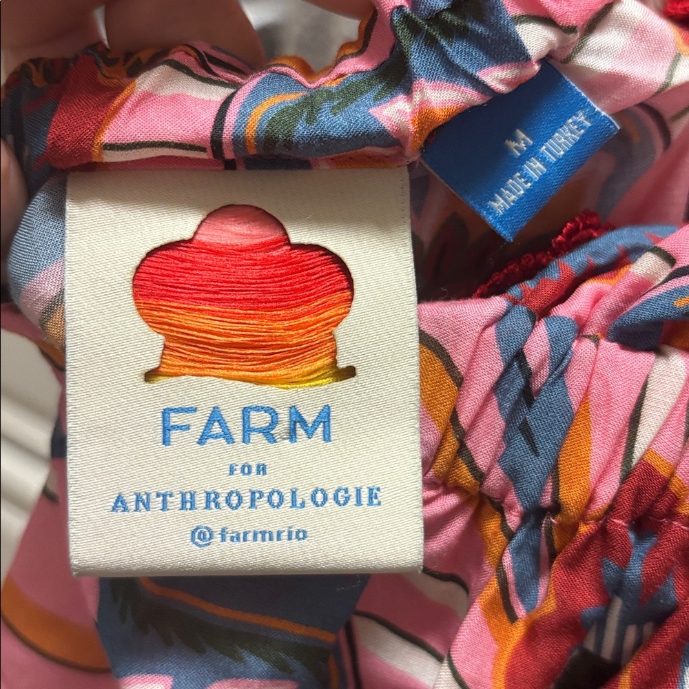 Farm Rio Arara Ruffle Shoulder Midi Dress - Picture 2 of 10